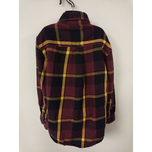 U.S. Polo Assn. Kid's Burgundy and Black Button Down Shirt Size Medium - Picture 2 of 6